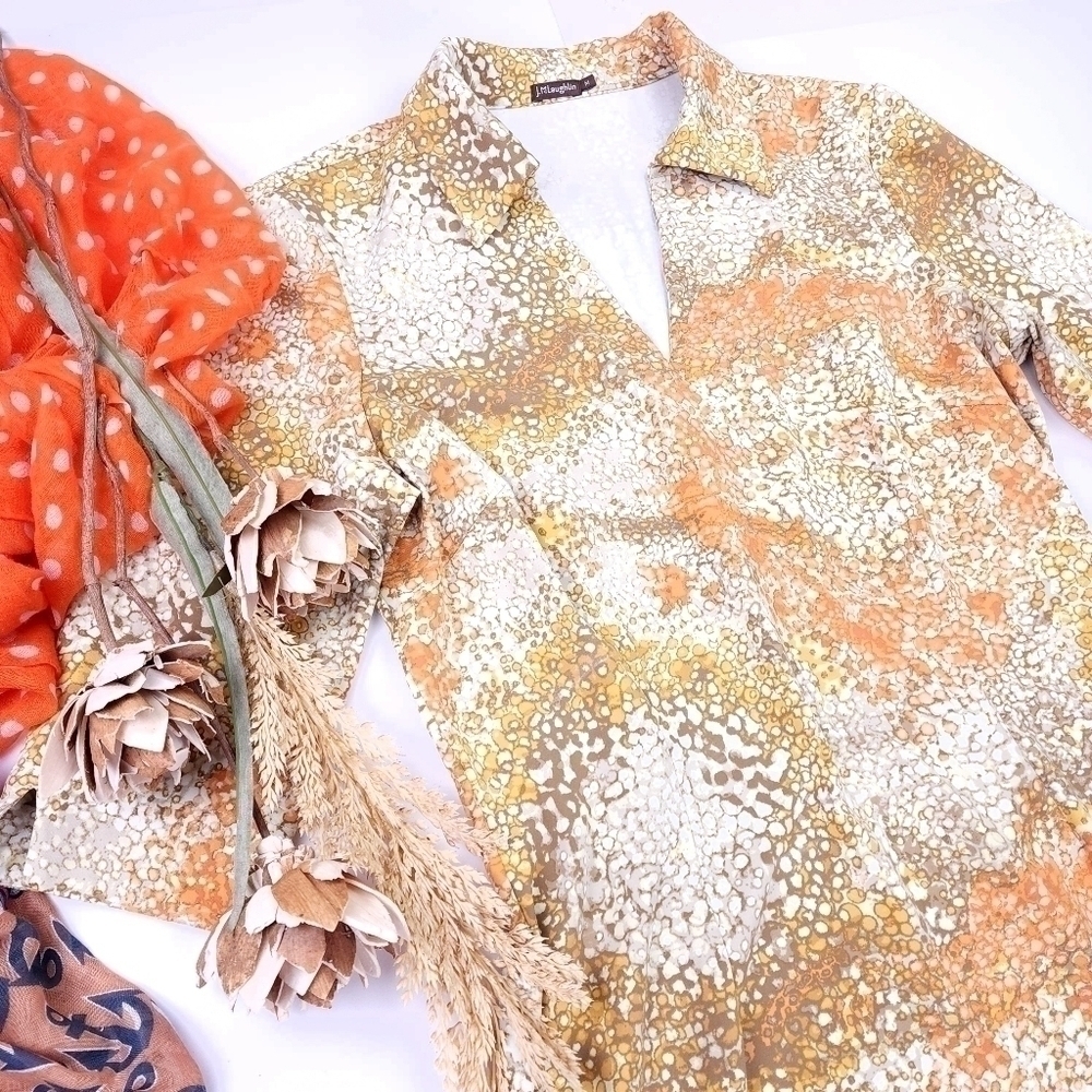 J. McLaughlin Print  Dress Sz M - Picture 3 of 12